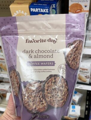 Dark Chocolate & Almond Toffee Wafers, Dark Chocolate & Almond