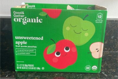 Unsweetened Apple Fruit Puree Pouches, Unsweetened Apple