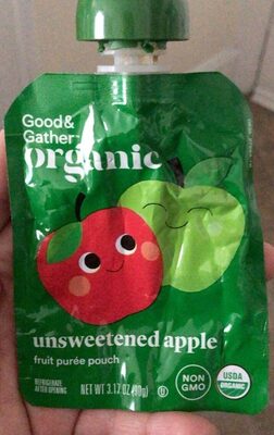 Unsweetened Apple Fruit Puree Pouch, Unsweetened Apple