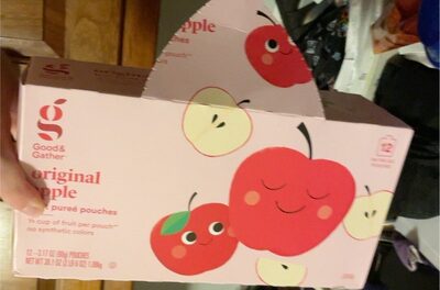 Original Apple Fruit Puree Pouches, Original Apple