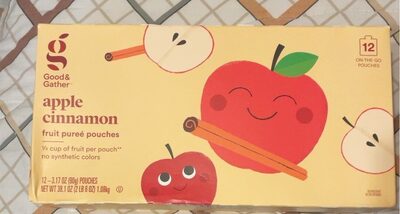Apple Cinnamon Fruit Puree Pouches, Apple Cinnamon