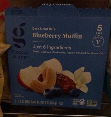 Blueberry Muffin Date & Nut Bars, Blueberry Muffin