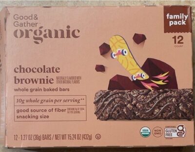 Chocolate Brownie Whole Grain Baked Bars, Chocolate Brownie