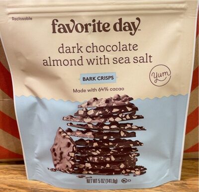 Dark Chocolate Almond With Sea Salt Bark Crisps, Dark Chocolate Almond With Sea Salt