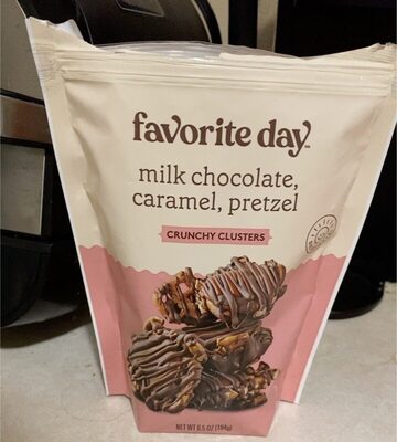 Milk Chocolate, Caramel, Pretzel Crunchy Clusters, Milk Chocolate, Caramel, Pretzel