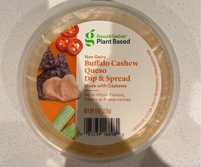 Buffalo Cashew Queso Non-Dairy Dip & Spread, Buffalo Cashew Queso