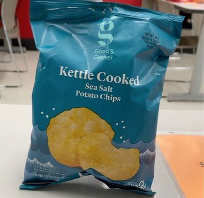 Sea Salt Kettle Cooked Potato Chips, Sea Salt