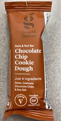 Chocolate Chip Cookie Dough Date & Nut Bar, Chocolate Chip Cookie Dough