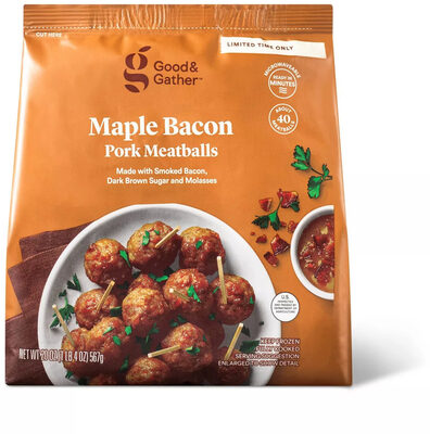 Maple Bacon Pork Meatballs, Maple Bacon