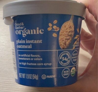 Plain Instant Oatmeal, Plain