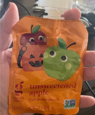 Unsweetened Apple Fruit Puree Pouches, Unsweetened Apple