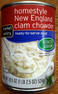 New England-Style Clam Chowder Reduced Sodium Homestyle Ready-To-Serve Soup, New England-Style Clam Chowder
