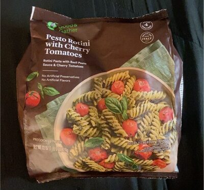 Pesto Rotini Precooked Pasta With Cherry Tomatoes, Pesto Rotini With Cherry Tomatoes