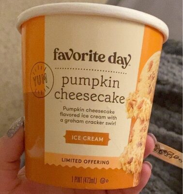 Pumpkin Cheesecake Flavored Ice Cream With Graham Cracker Swirl, Pumpkin Cheesecake