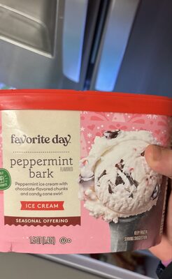 Peppermint Bark Peppermint Ice Cream With Chocolate-Flavored Chunks And Candy Cane Swirl, Peppermint Bark
