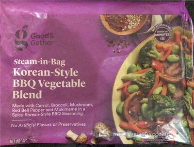 Korean-Style BBQ Steam-In-Bag Vegetable Blend, Korean-Style BBQ