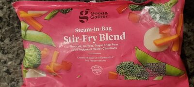 Stir-Fry Steam-In-Bag Broccoli, Carrots, Sugar Snap Peas, Red Peppers & Water Chestnuts Blend, Stir-Fry