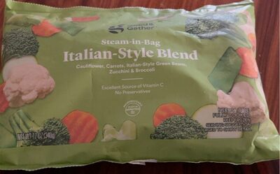 Italian-Style Cauliflower, Carrots, Italian-Style Green Beans, Zucchini & Broccoli Steam-In-Bag Blend, Italian-Style