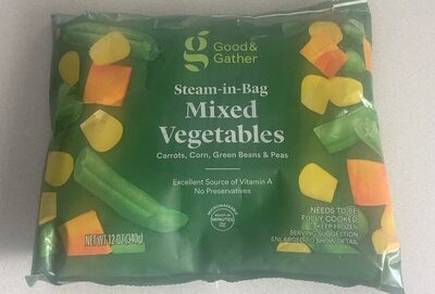 Mixed Steam-In-Bag Carrots, Corn, Green Beans & Peas Vegetables, Mixed