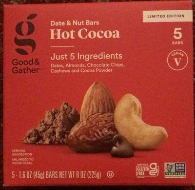 Hot Cocoa Date & Nut Bars, Hot Cocoa