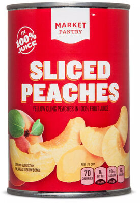 Yellow Cling Sliced Peaches In Fruit Juice, Fruit Juice