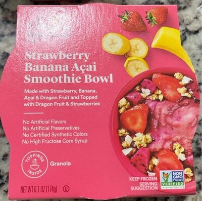 Strawberry Banana Acai Smoothie Bowl, Strawberry Banana Acai