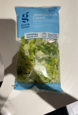 Mexican-Style Caesar Romaine Lettuce, Seasoned Monterey Jack Cheese Croutons, Toasted Pepitas & Shredded Parmesan Cheese Chopped Salad Kit With Mexican-Style Jalapeno Lime Caesar Dressing, Mexican-Style Caesar