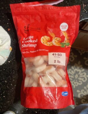 Tail-On, Peeled & Deveined Large Cooked Shrimp