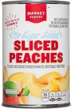 Yellow Cling Sliced Peaches Packed In Water, Water