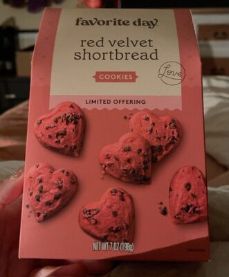 Red Velvet Shortbread Cookies With Chocolate Chips, Red Velvet Shortbread