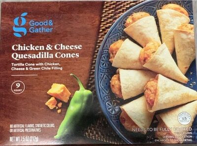Chicken & Cheese Quesadilla Cones, Chicken & Cheese