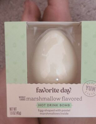 Marshmallow Flavored Egg-Shaped Hot Drink Bomb With Pastel Marshmallows Inside, Marshmallow