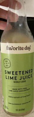 Sweetened Lime Juice Non-Alcoholic Cocktail Mix, Sweetened Lime Juice