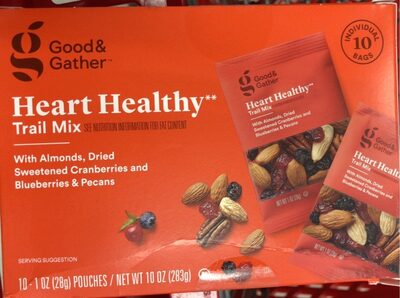 Heart Healthy Trail Mix With Almonds, Dried Sweetened Cranberries And Blueberries & Pecans, Heart Healthy