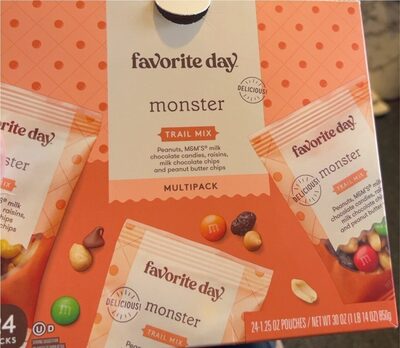 Monster Peanuts, M&M's Milk Chocolate Candies, Raisins, Milk Chocolate Chips And Peanut Butter Chips Trail Mix, Monster