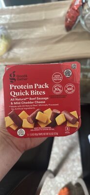 Beef Sausage & Mild Cheddar Cheese Protein Pack Quick Bites, Beef Sausage & Mild Cheddar Cheese