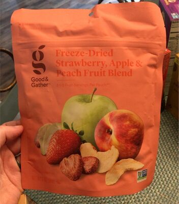 Strawberry, Apple & Peach Freeze-Dried Fruit Blend, Strawberry, Apple & Peach