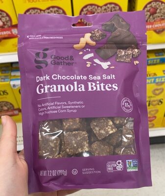 Dark Chocolate Sea Salt Granola Bites, Dark Chocolate Sea Salt