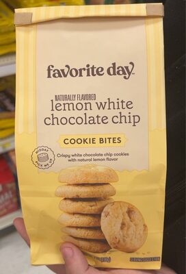 Lemon White Chocolate Chip Cookie Bites, Lemon White Chocolate Chip