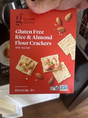 Rice & Almond Flour Gluten Free Crackers With Sea Salt, Rice & Almond Flour With Sea Salt