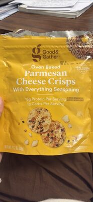 Parmesan Oven Baked Cheese Crisps With Everything Seasoning, Parmesan With Everything Seasoning