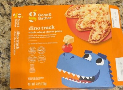 Dino Track Whole Wheat Cheese Crust Pizza With Tomato Sauce And Four Cheeses, Dino Track