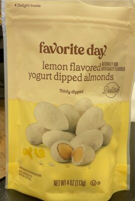 Lemon Flavored Yogurt Dipped Almonds, Lemon