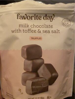 Milk Chocolate With Toffee & Sea Salt Truffles, Milk Chocolate With Toffee & Sea Salt