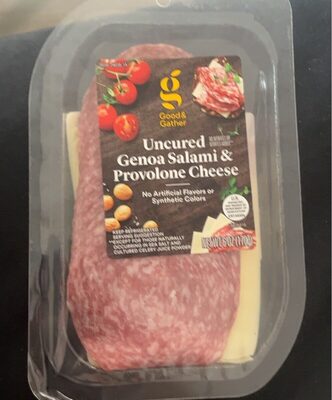 Uncured Genoa Salami & Provolone Cheese, Uncured Genoa, Provolone