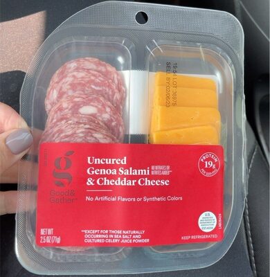 Uncured Genoa Salami & Cheddar Cheese, Uncured Genoa, Cheddar