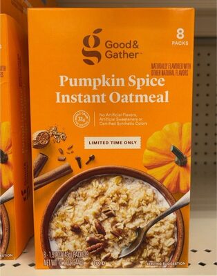 Pumpkin Spice Instant Oatmeal, Pumpkin Spice