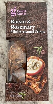 Raisin & Rosemary Mini Artisanal Crisps, Raisin & Rosemary