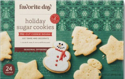 Holiday Sugar Pre-Cut Cookies Dough, Holiday Sugar