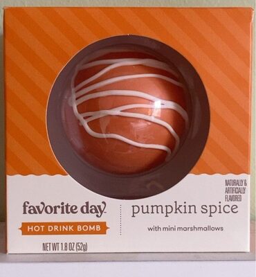 Pumpkin Spice Hot Drink Bomb With Mini Marshmallows, Pumpkin Spice